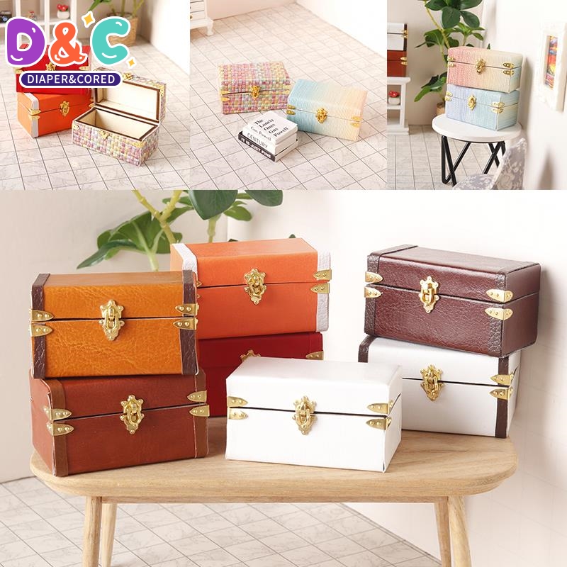 Vintage Toy Collector - 1:12 Dollhouse Miniature Suitcase Vintage Leather