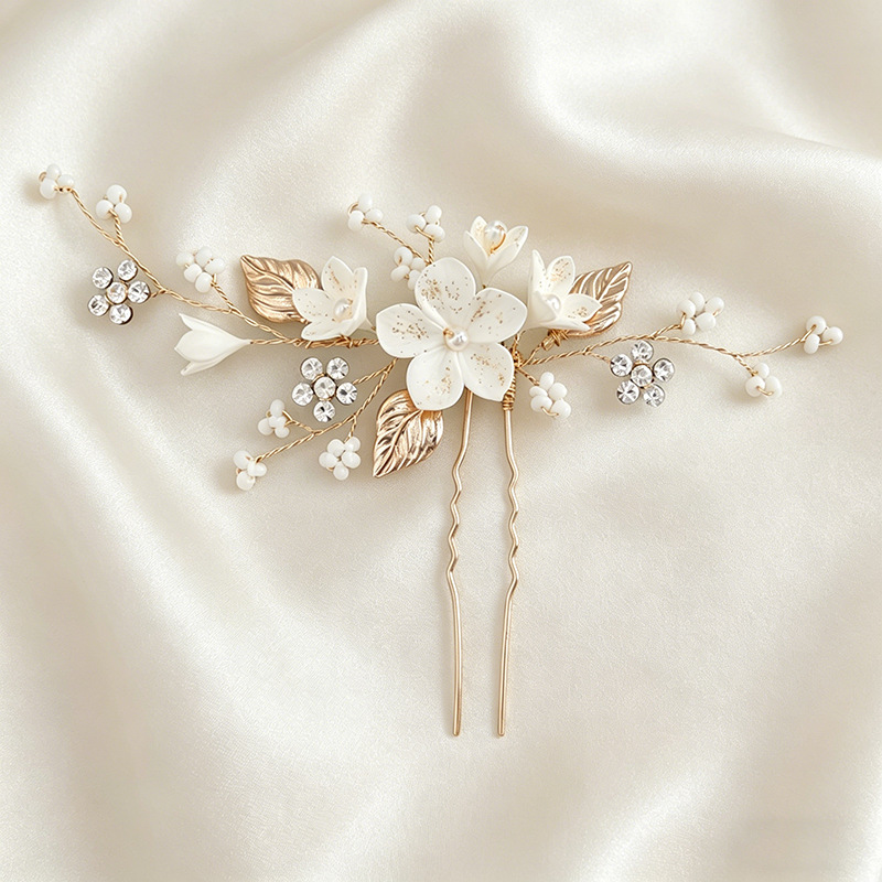 Vintage Item - Bride Headpiece Hairpin Pearl Harbor Style