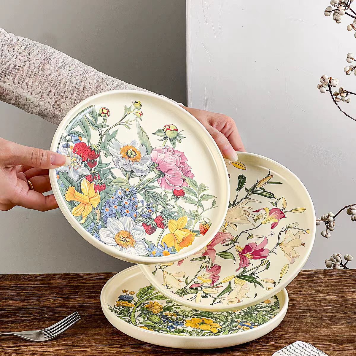 Creative Romantic Floral Ceram - Vintage Collectible Dishes 评论和价格