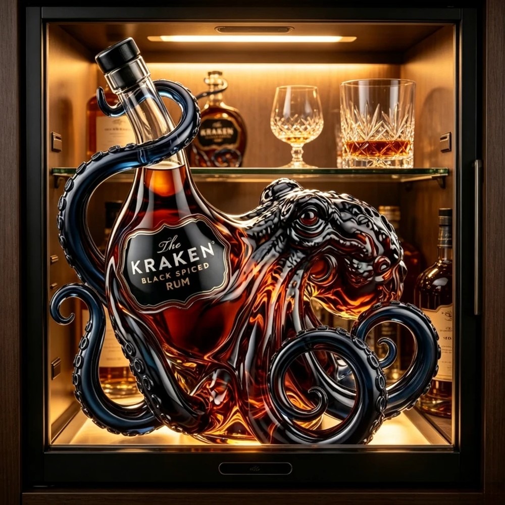 Vintage Kraken Octopus Rum Bot - Vintage Collectible Posters 评论和价格