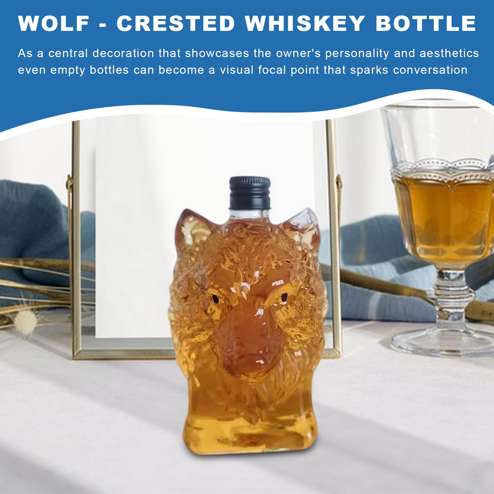 Whiskey Bottle Wolf Shape Wine - Vintage Collectible Bottles 评论和价格
