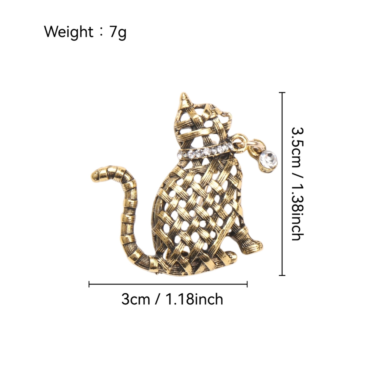 Ornate Woven Cat Brooch Collec - Collectible Vintage Brooches 评论和价格