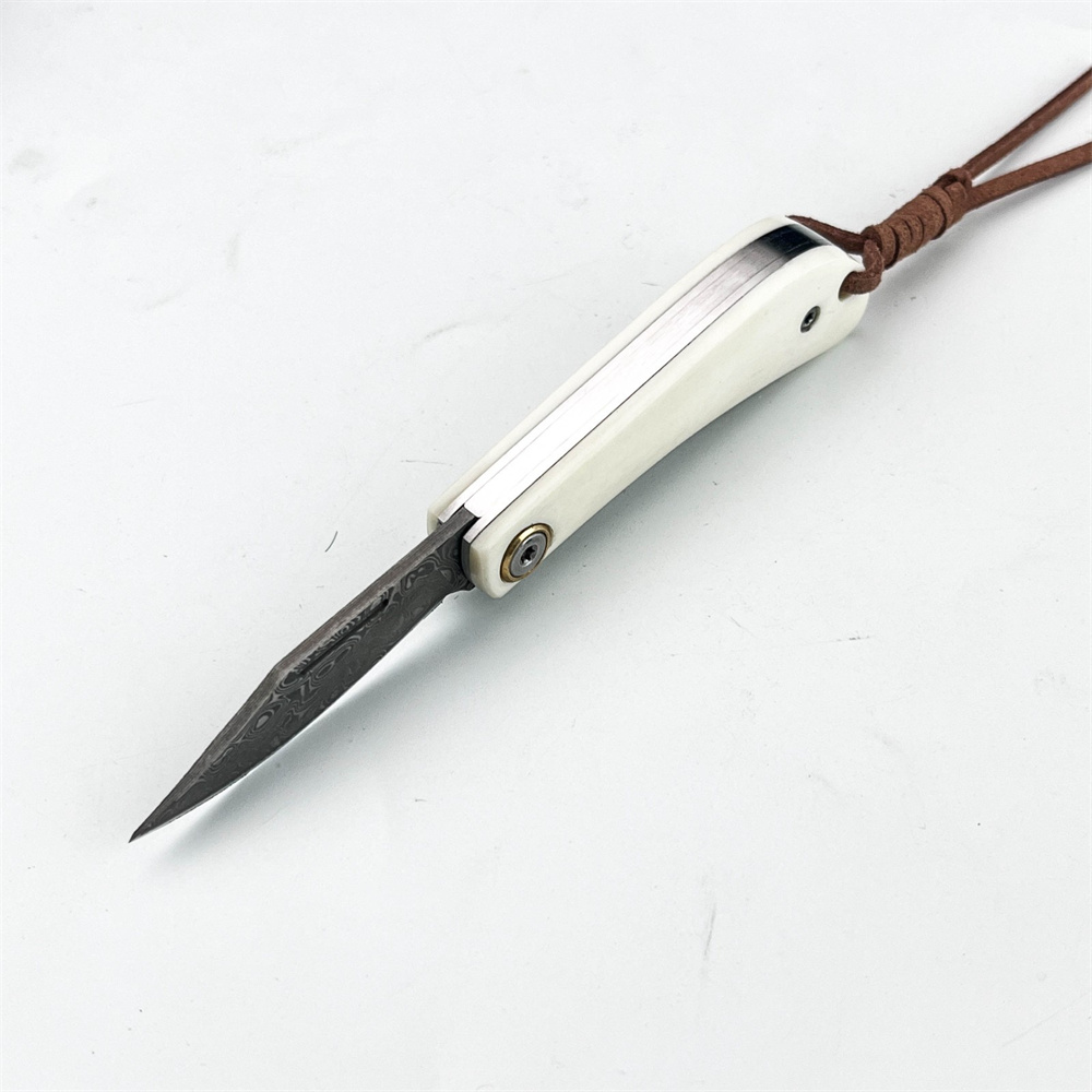 Compact Vintage Damascus Foldi - Vintage Collectible Pocket Knives 评论和价格