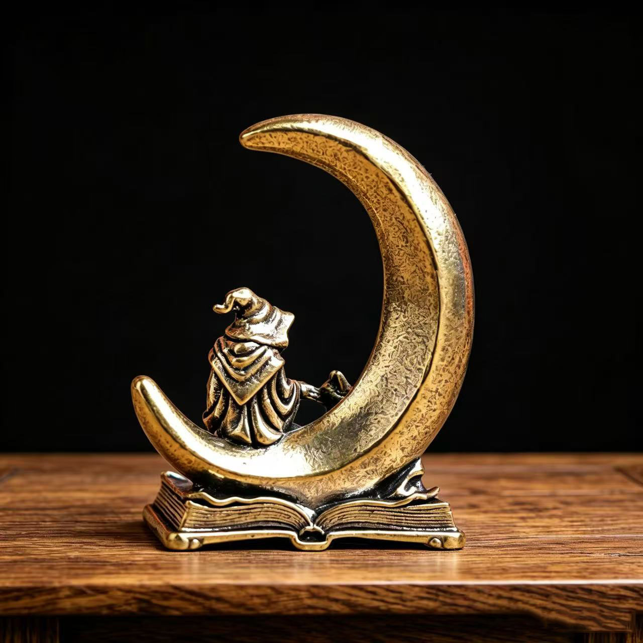 Brass Moon Witch Decoration St - Vintage Collectible Figurines 评论和价格