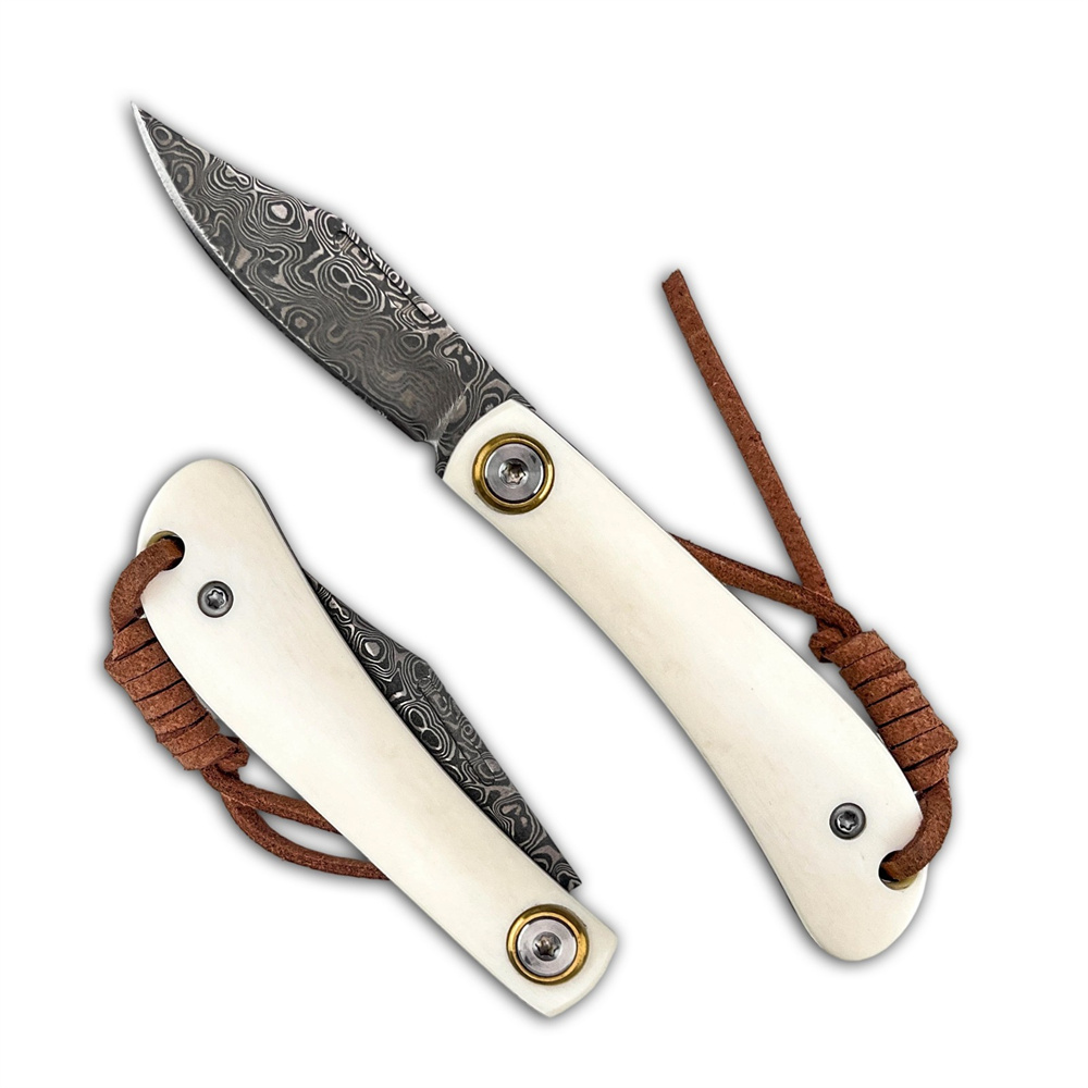 Compact Vintage EDC Damascus F - Vintage Collectible Pocket Knives 评论和价格
