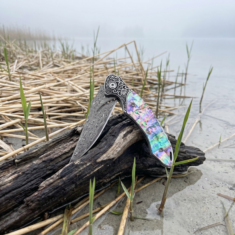 New Vintage Damascus Pattern B - Vintage Collectible Pocket Knives 评论和价格