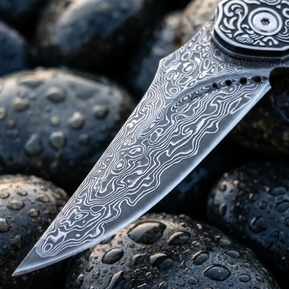 New Vintage Damascus Pattern B - Vintage Collectible Pocket Knives 评论和价格