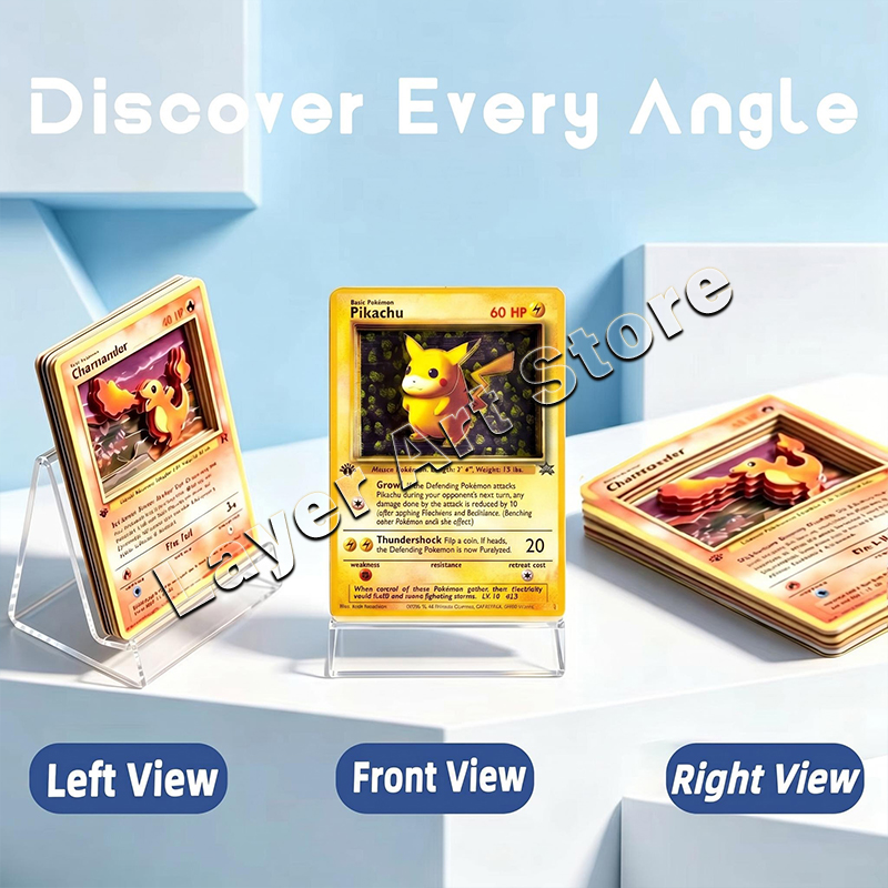 3D Pokemon Layered Card Vintag - Vintage Pokemon Collectible 评论和价格