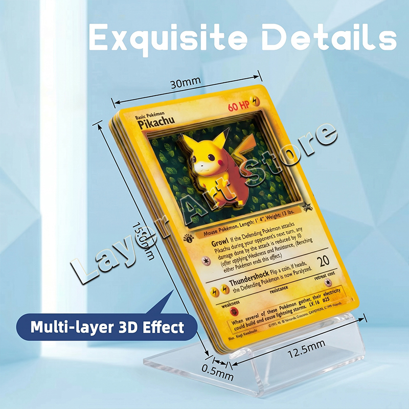 3D Pokemon Layered Card Vintag - Vintage Pokemon Collectible 评论和价格