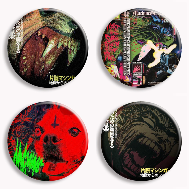 Machine Girl Wlfgrl Button Pin - Collectible Vintage Brooches 评论和价格