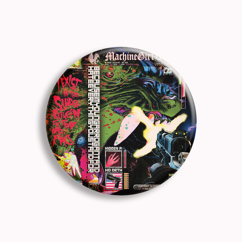 Machine Girl Wlfgrl Button Pin - Collectible Vintage Brooches 评论和价格
