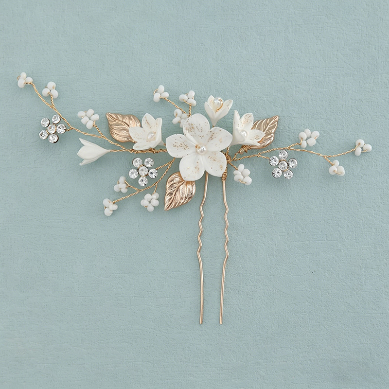Bride Headpiece Hairpin Pearl  - Vintage Item 评论和价格