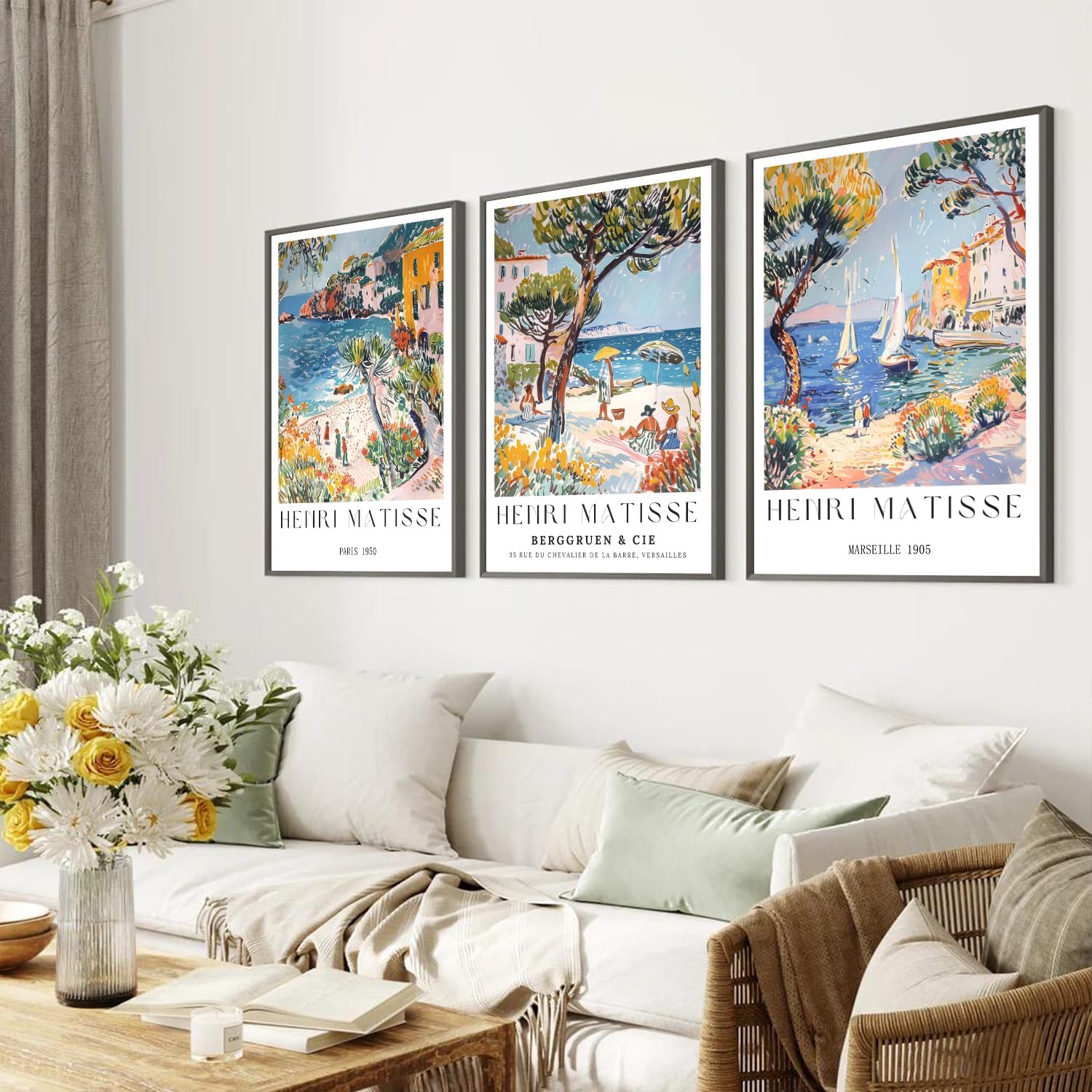 3 Pieces/Set of Vintage Beach  - Vintage Collectible Posters 评论和价格