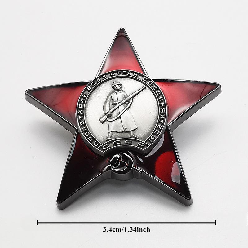 1Pc Red Star Badge Lapel Pins  - Collectible Vintage Brooches 评论和价格