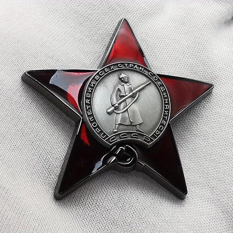 1Pc Red Star Badge Lapel Pins  - Collectible Vintage Brooches 评论和价格